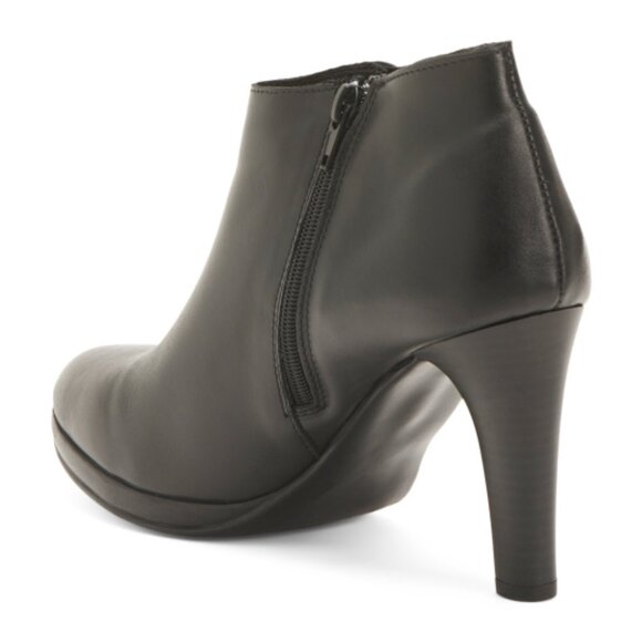 NEW  RIZZOLI Leather Ankle Heeled Booties With Lateral Zipper black 269tn - Picture 2 of 5